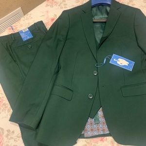 Jump fly today with this money green designer suit